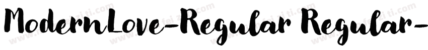 ModernLove-Regular Regular字体转换